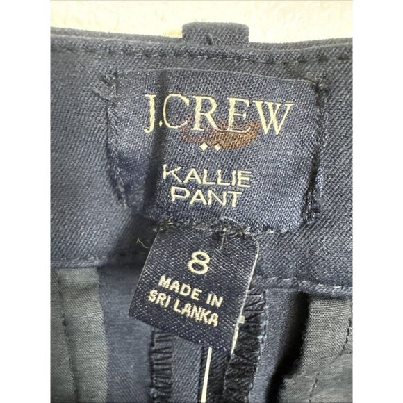 J.Crew Women's 8 Kallie Pant Navy NWT Straight Leg Inseam 28" - Picture 7 of 16